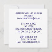 Margarita Fiesta Cocktail Party Feier Einladung (Rückseite)