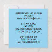 Margarita Fiesta Cocktail Party Feier Einladung (Rückseite)