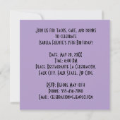 Margarita Fiesta Cocktail Party Feier Einladung (Rückseite)