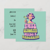 Margarita Fiesta Cocktail Party Feier Einladung (Vorne/Hinten)