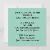 Margarita Fiesta Cocktail Party Feier Einladung (Rückseite)