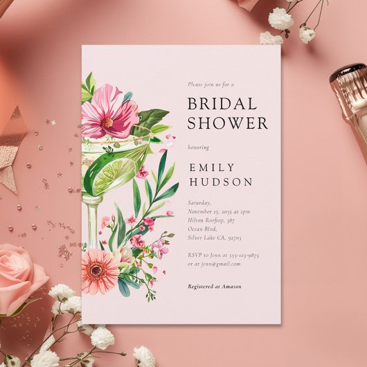 Margarita Fiesta Floral Brautparty Einladung