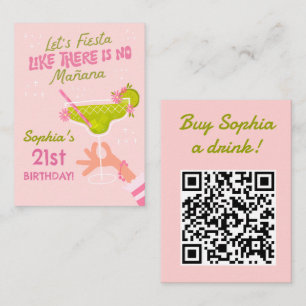 Margarita Fiesta Geburtstag Kaufen Sie einen Drink Begleitkarte