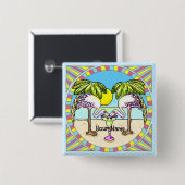 Margarita Flamingo Button (Vorne & Hinten)