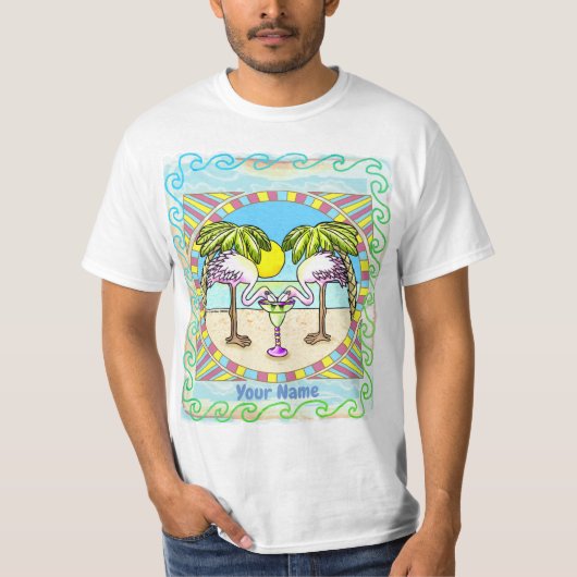 Margarita Flamingo Custom T - Shirt (Vorderseite)
