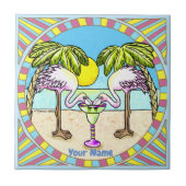 Margarita Flamingo Fliese (Vorderseite)