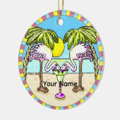 Margarita Flamingo Ornament (Links)