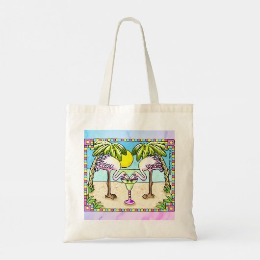 Margarita Flamingo Tote Bag Tragetasche (Rückseite)