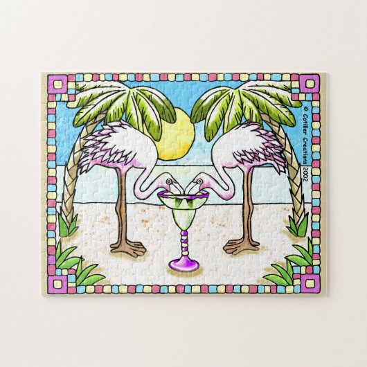 Margarita Flamingos Puzzle (Horizontal)