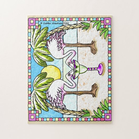 Margarita Flamingos Puzzle (Vertikal)
