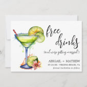 Margarita Funny Drink Trendy Modernes Foto Hochzei Save The Date (Vorderseite)