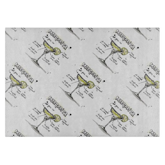 Margarita-Getränk-Rezept-Entwurf Schneidebrett (Vorderseite)