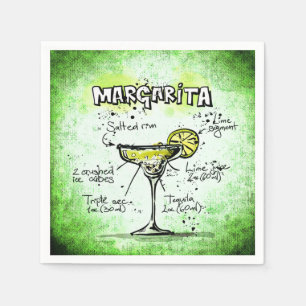 Margarita-Getränk-Rezept Serviette