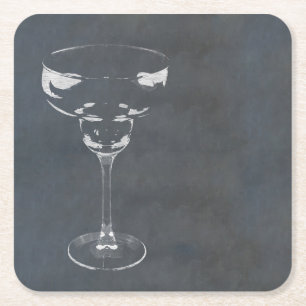 Margarita-Glas Rechteckiger Pappuntersetzer