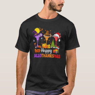 Margarita Glasses Hexe Weihnachtsmannmütze Fall gl T-Shirt