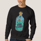 Margarita Gnome It s 5 o clock somewhere Palm Tree Sweatshirt (Vorderseite)