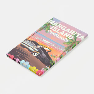 Margarita Island - Venezuela Reiseplakat Post-it Klebezettel