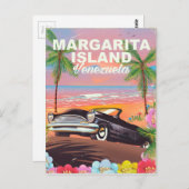 Margarita Island - Venezuela Reiseplakat Postkarte (Vorne/Hinten)