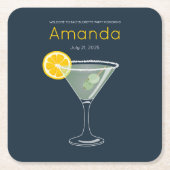 Margarita Junggeselinnen-Abschied Rechteckiger Pappuntersetzer (Vorderseite)