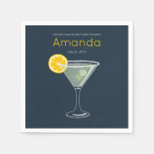 Margarita Junggeselinnen-Abschied Willkommen Serviette (Vorderseite)