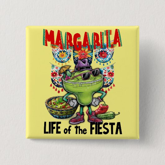 Margarita Leben der Fiesta, Cinco de Drinko Button (Vorderseite)