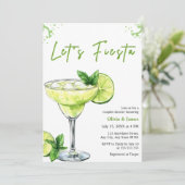 Margarita Let's Fiesta Couples Bridal Shower Einladung (Stehend Vorderseite)