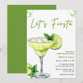 Margarita Let's Fiesta Couples Bridal Shower Einladung (Vorne/Hinten)