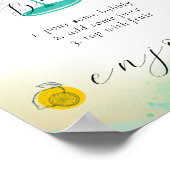 Margarita Limon Brautparty Mimosa Bar Poster (Ecke)