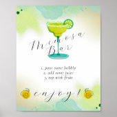 Margarita Limon Brautparty Mimosa Bar Poster (Vorne)