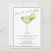 Margarita Limon Brunch und Bubbly Einladung (Vorderseite)