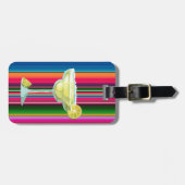 Margarita Lover Limes Tequila Mexico Serape Gepäckanhänger (Vorderseite horizontal)