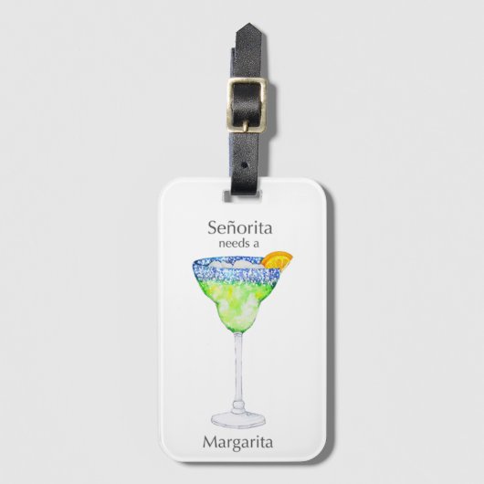 Margarita Luggage Tag Gepäckanhänger (Vorderseite Vertikal)