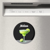 Margarita Mama Custom Round Magnet (In Situ (Geschirrspüler))