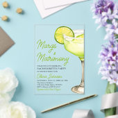 Margarita Margs & Matrimone Cocktail Bachelorette Acryleinladungen (In Situ (Hochzeit))