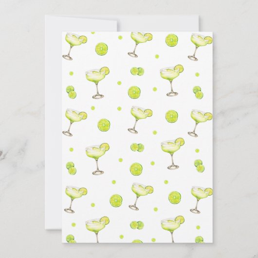 Margarita Margs & Matrimone Cocktail Bachelorette Einladung (Rückseite)