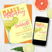 Margarita Margs & Matrimony Lemon Bachelorette Einladung