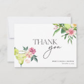 Margarita Mexican Fiesta Brautparty Dankeskarte (Vorderseite)