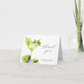 Margarita Mexican Fiesta Brautparty Dankeskarte (Vorderseite)