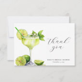 Margarita Mexican Fiesta Brautparty Dankeskarte (Vorderseite)