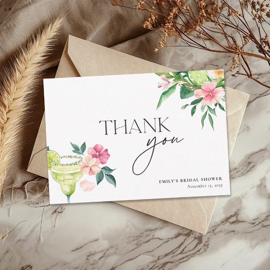 Margarita Mexican Fiesta Brautparty Dankeskarte