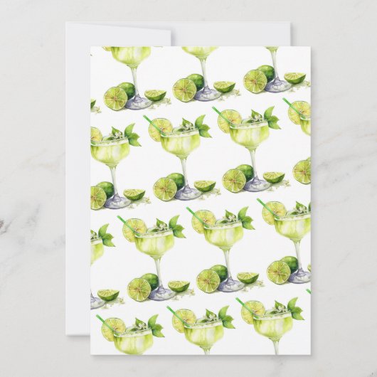 Margarita Mexican Fiesta Brautparty Einladung (Rückseite)