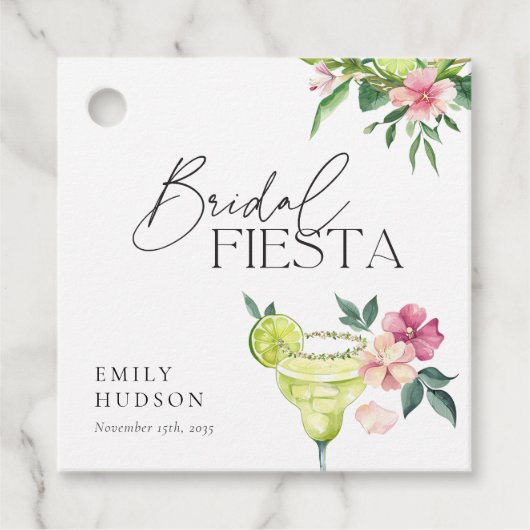 Margarita Mexican Fiesta Brautparty Geschenkanhänger (Vorderseite)