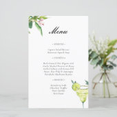 Margarita Mexican Fiesta Brautparty Menu (Stehend Vorderseite)