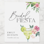 Margarita Mexican Fiesta Brautparty Weinetikett (Einzelnes Label)