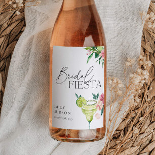 Margarita Mexican Fiesta Brautparty Weinetikett