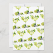 Margarita Mexican Fiesta Floral Brautparty Einladung (Rückseite)