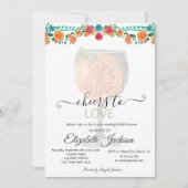 Margarita Mexikanische Blume Fiesta Brautparty Einladung (Vorderseite)