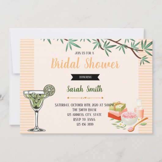 Margarita Mini Gesichtsbehandlung Party Einladung (Vorderseite)