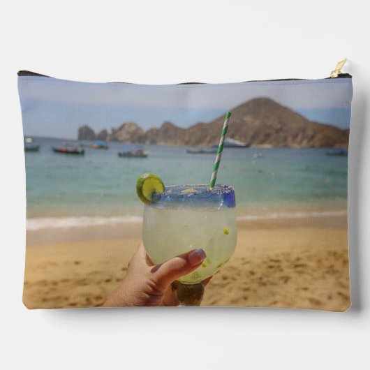 Margarita mit Blick auf den Arch | Cabo San Lucas Zubehörtasche (Rückseite)