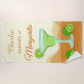 "Margarita" Name-Badetuch Strandtuch (Vorderseite)